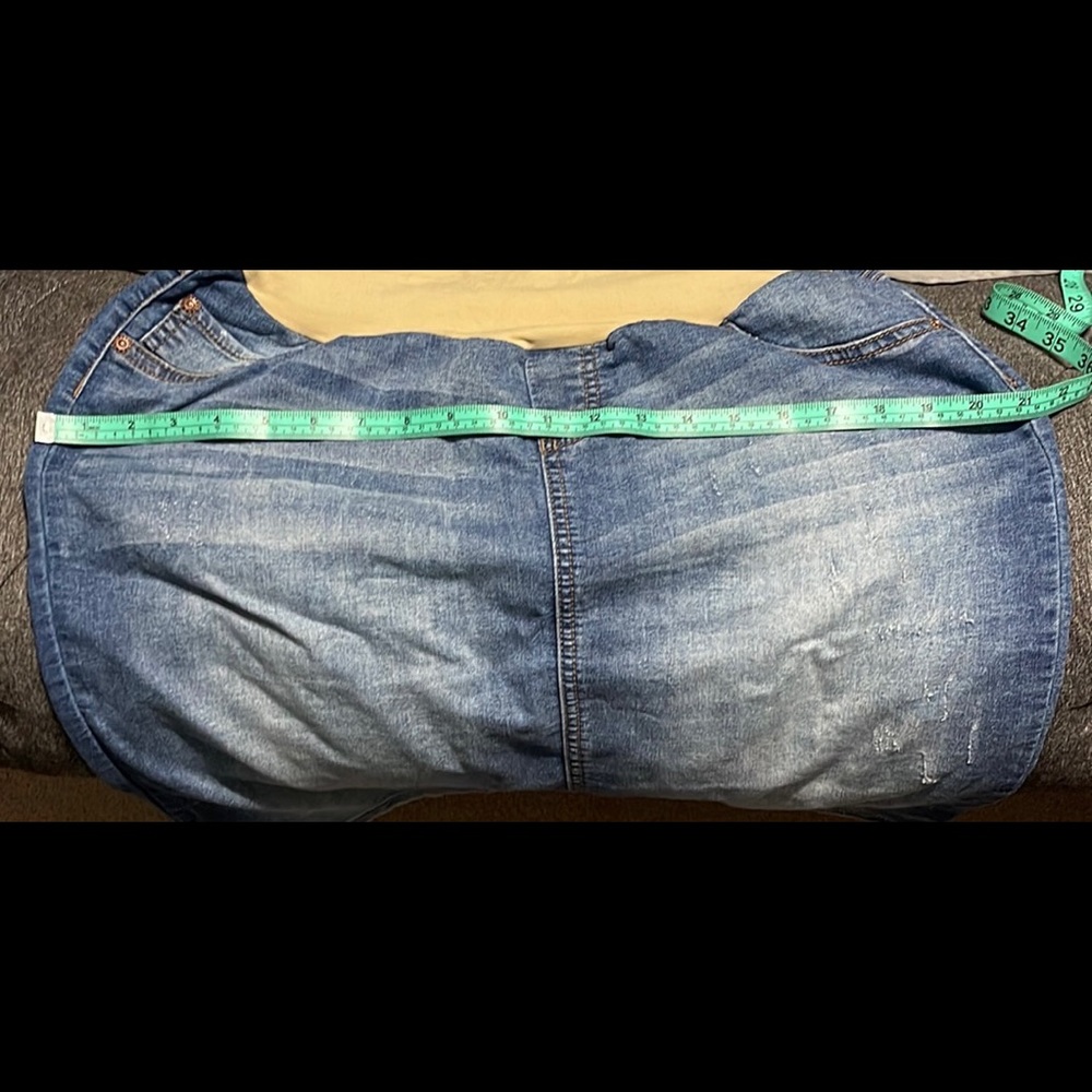 Distressed denim midi skirt - Picture 5 of 5